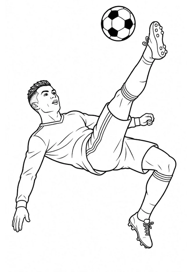 Desenhos do Cristiano Ronaldo para Imprimir e Colorir para imprimir e colorir - imagem 4